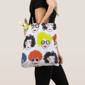 Tote Bag Foule de gens drôles, arrière - plan sans couture (De près)
