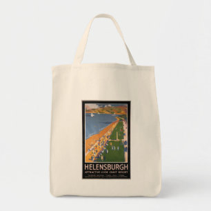 Tote Bag Foules le long d'affiche de chemins de fer de