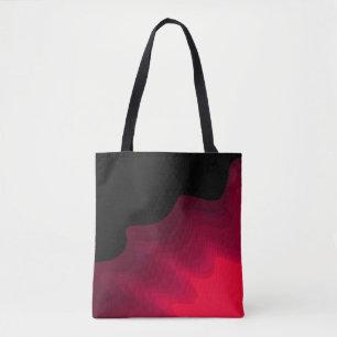 Tote Bag Foules noires et rouges Peinture abstraite