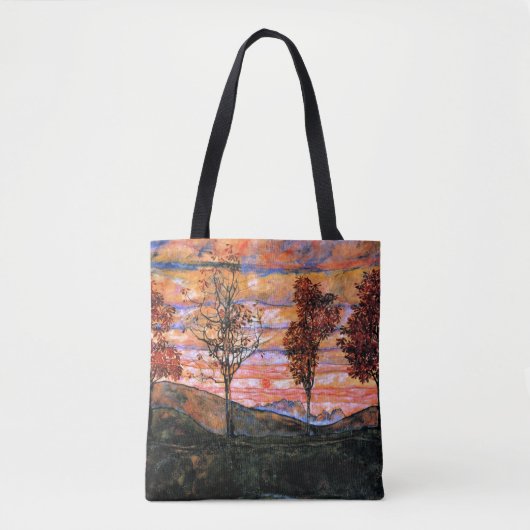 Tote Bag Four Trees, art d'Egon Schiele, (Devant)