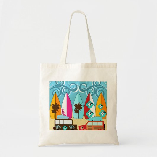 Tote Bag Fourgons hippies surfants sans valeur de plage de (Devant)