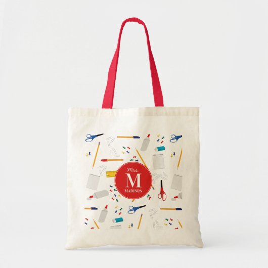 Tote Bag Fournitures de bureau et d'artisanat de l'école Mo (Devant)