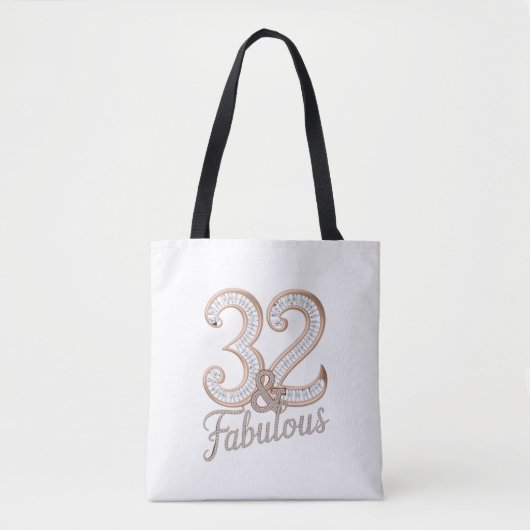 Tote Bag Fourre-tout - 32 & Fabuleux (Devant)