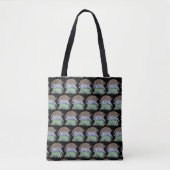 Tote Bag Fourre-tout - 3 pilules (noir motif) (Devant)