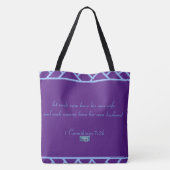 Tote Bag Fourre-tout 6 grands RFPMD (Triangles Violets) ©️  (Dos)