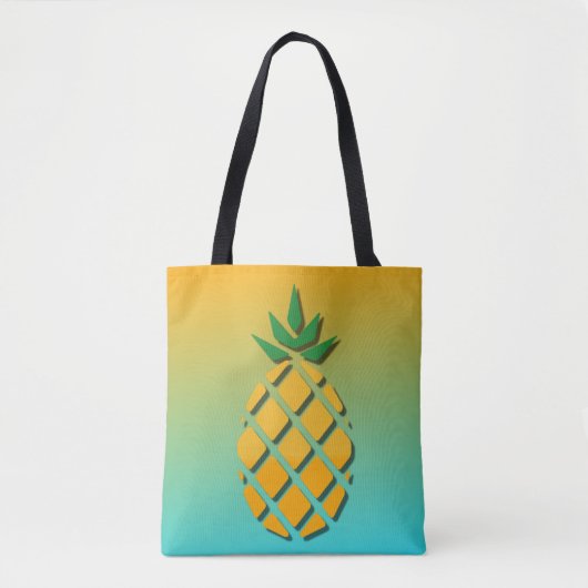 Tote Bag Fourre-tout à ananas tropical (Devant)