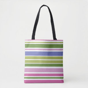 Tote Bag Fourre-tout à bande multicolore