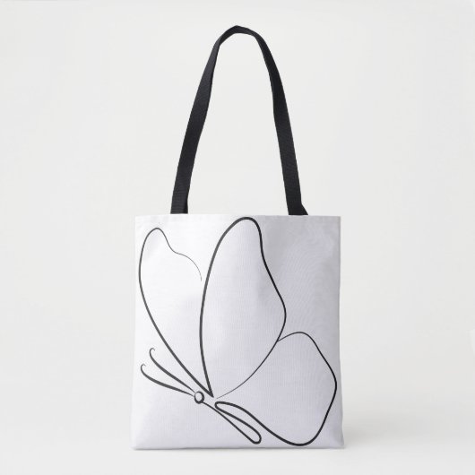 Tote Bag Fourre-tout à papillon minimaliste (Devant)