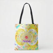 Tote Bag Fourre-tout à spirale funky jaune (Devant)