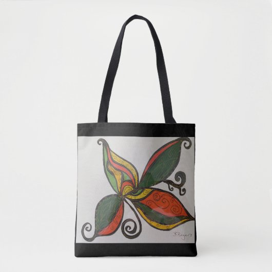 Tote Bag Fourre-tout Abstrait double face (Devant)