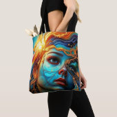 Tote Bag Fourre-tout Abstraite face (De près)