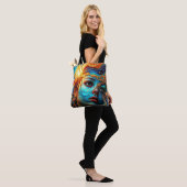 Tote Bag Fourre-tout Abstraite face (Sur le modèle)