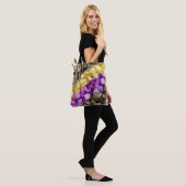 Tote Bag Fourre-tout Abstraite violette (Sur le modèle)