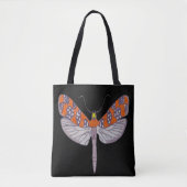 Tote Bag Fourre-tout - Ailanthus Moth (noir) (Devant)