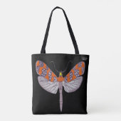 Tote Bag Fourre-tout - Ailanthus Moth (noir) (Dos)