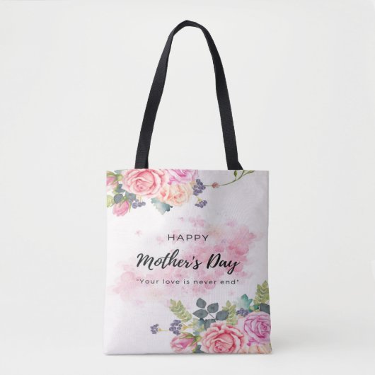 Tote Bag Fourre-tout-ally la meilleure maman : Bonne fête d (Devant)