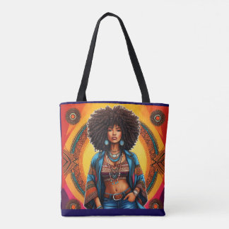 Tote Bag Fourre-tout autochtone afro