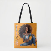 Tote Bag Fourre-tout autochtone afro (Devant)