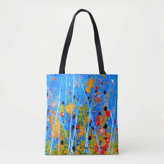 Tote Bag Fourre-tout aux couleurs éclaboussées (Devant)