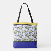 Tote Bag FOURRE-TOUT avec le JAUNE BLEU de MYRTILLES (Dos)