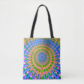 Tote Bag Fourre-tout Avec Mosiac Circulaire Conception Mult (Devant)