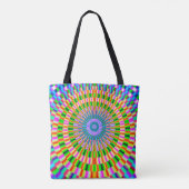 Tote Bag Fourre-tout Avec Mosiac Circulaire Conception Mult (Dos)
