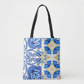 Tote Bag Fourre-tout avec tuiles portugaises (Devant)
