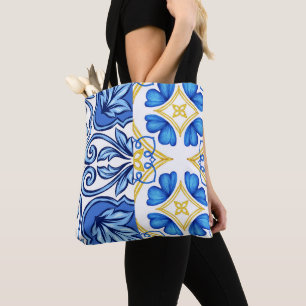 Tote Bag Fourre-tout avec tuiles portugaises