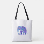 Tote Bag FOURRE-TOUT avec un éléphant bleu (Dos)