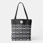 Tote Bag Fourre-tout Black White Ikat (Dos)