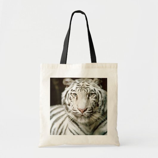 Tote Bag Fourre-tout blanche de tigre (Devant)