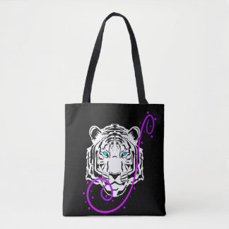 Tote Bag Fourre-tout blanche de tigre