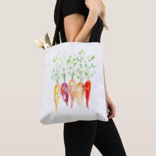 Tote Bag Fourre-tout - Carottes de l'Hirloom Aquarelle