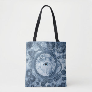 Tote Bag Fourre-tout "Coup d'oeil-un-Bleu"