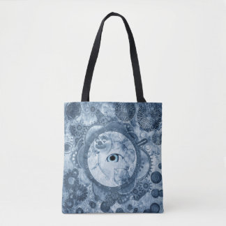 Tote Bag Fourre-tout "Coup d'oeil-un-Bleu"