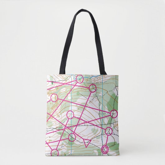 Tote Bag Fourre-tout - Cours d'orientation (Devant)