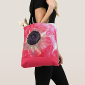 Tote Bag Fourre-tout d'anémones de couleur rose (De près)