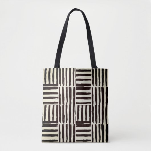 Tote Bag Fourre-tout d'art de brosse monochrome (Devant)