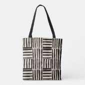 Tote Bag Fourre-tout d'art de brosse monochrome (Dos)