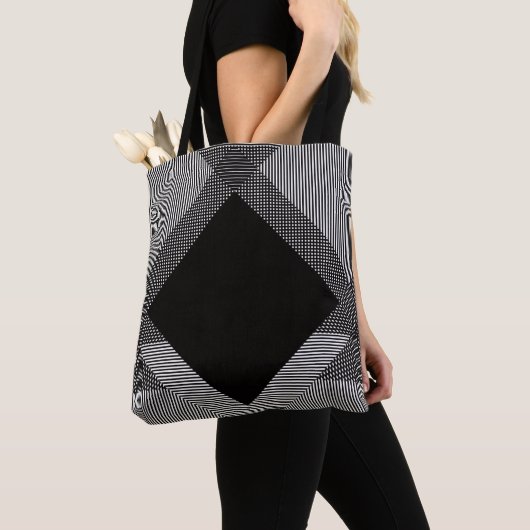 Tote Bag Fourre-tout d'art multihachage (De près)