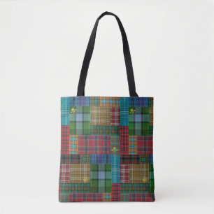 Tote Bag Fourre-tout de carrosserie en Torr Fionn Tartan Qu