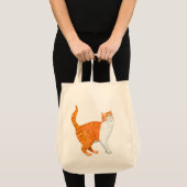 Tote Bag fourre-tout de l'épicerie "Ginger Cat" (Devant (produit))