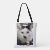 Tote Bag Fourre-tout de l'oeil du chat avec les deux côtés  (Dos)
