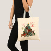 Tote Bag Fourre-tout de Noël avec Boiseries (Devant (produit))
