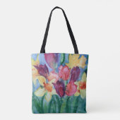 Tote Bag Fourre-tout de peinture florale de printemps (Dos)