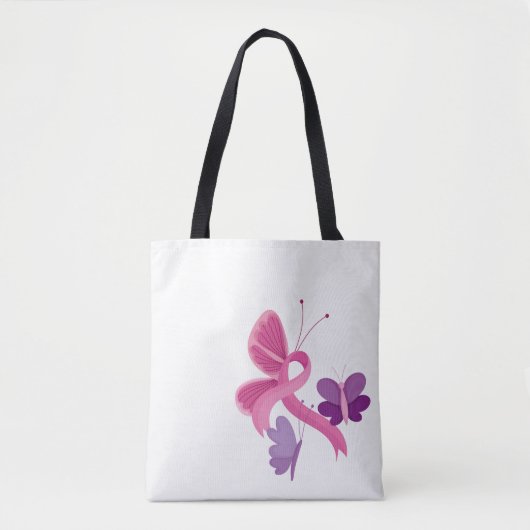 Tote Bag Fourre-tout de sensibilisation au cancer du sein (Devant)