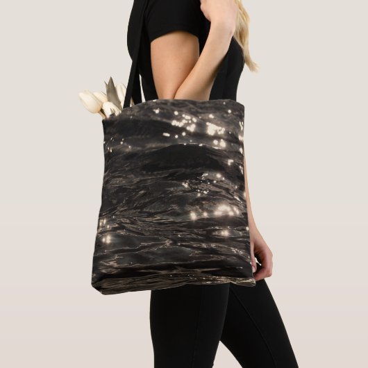 Tote Bag Fourre-tout d'eau sombre (De près)