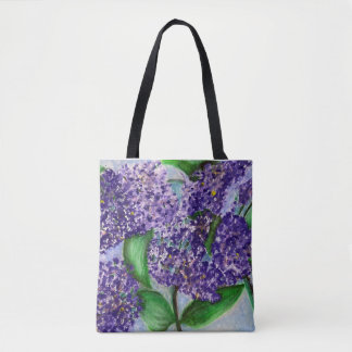 Tote Bag fourre-tout d'épaule violette de lilas