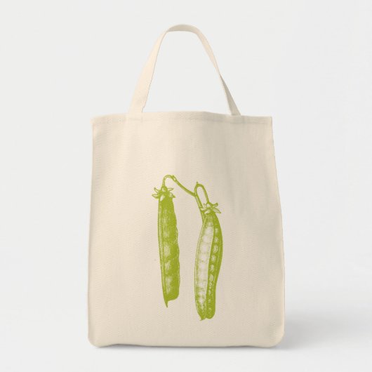 Tote Bag Fourre-tout d'épicerie bio aux pois (Devant)