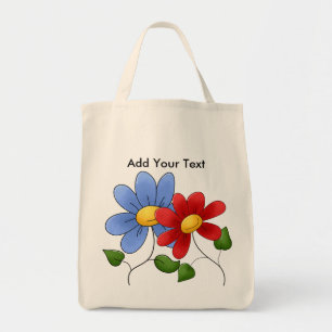 Tote Bag Fourre-tout d'épicerie florale